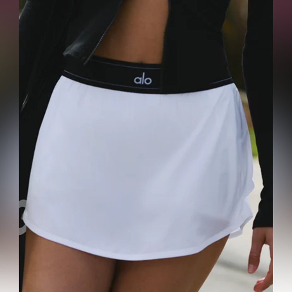 ALO Yoga White Mini Skirt